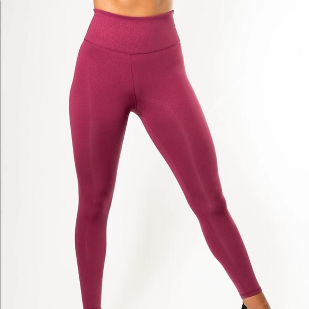 Women's High-Waisted Burgundy Leggings